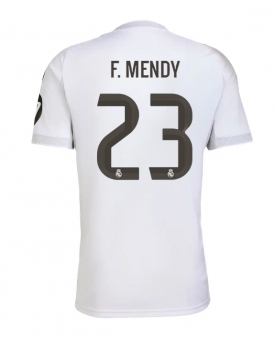 Billige Fotballdrakt Real Madrid Ferland Mendy #23 Replika Hjemmedrakt 2025-26 Kortermet Billige Fotballdrakt Real Madrid Ferland Mendy #23 Replika Hjemmedrakt 2025-26 Kortermet